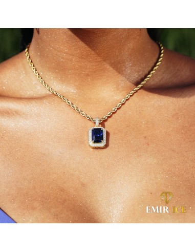 COLLIER SAPHIR DIAMANT FEMME OR JAUNE d'Europe débarque