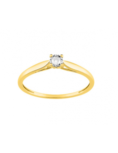 Pixies - Bague de Fiançailles Femme Or Jaune Diamant Solitaire chez Cornerstreet bien 