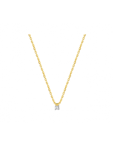 Pixies - Collier Femme Or Jaune Pendentif Diamant plus qu'un jeu 