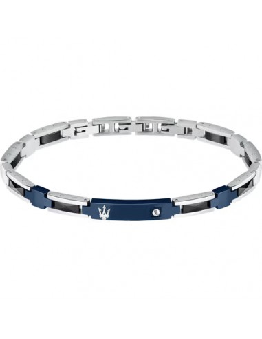 Maserati - Bracelet Acier Argent et Bleu votre restaurant rapide dans 