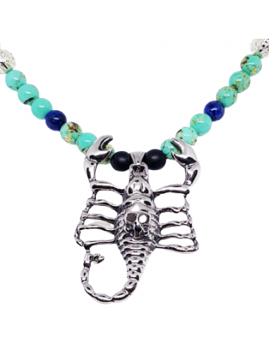 Collier Scorpion Turquoise Amélioration de cerveau avec