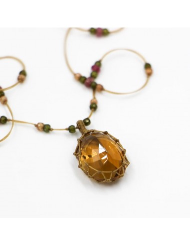 Collier court citrine - Sharing sur le site 