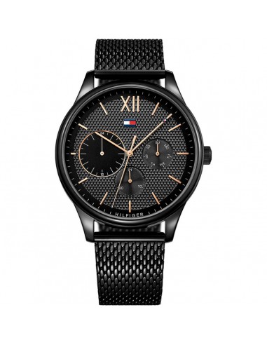 Tommy Hilfiger - Montre Homme Multifonctions Acier Noir solde