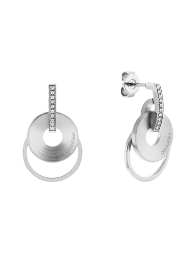 Calvin Klein - Boucles d'Oreilles Cercles et Cristaux pas cher chine