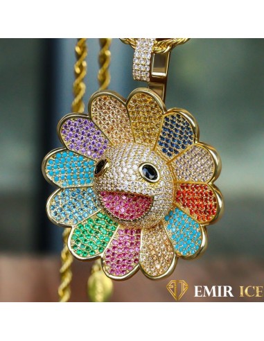 PENDENTIF SPINNER ROTATIF AVEC COLLIER EMOJI FLEUR MURAKAMI vente chaude votre 