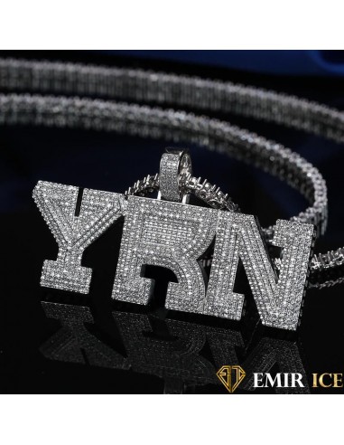 COLLIER PENDENTIF YRN OR BLANC Faites des économies