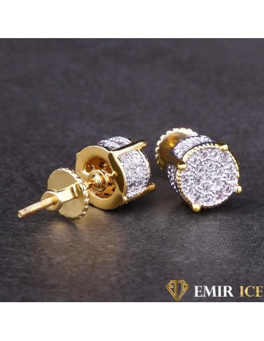 BOUCLE D'OREILLE DIAMANT ROND OR BLANC Jusqu'à 80% De Réduction