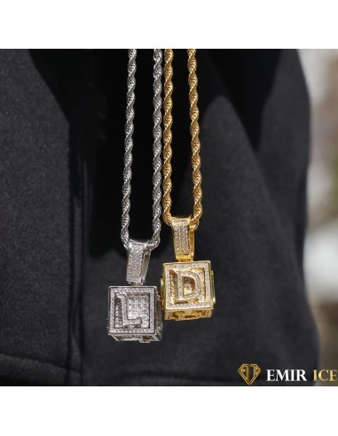 COLLIER PENDENTIF LUXECUBE INITIALE shop