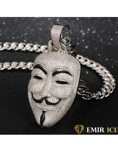 COLLIER PENDENTIF MASQUE ANONYMOUS la livraison gratuite