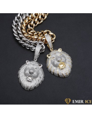 COLLIER PENDENTIF TETE DE LION plus qu'un jeu 