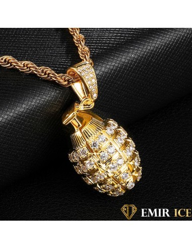 COLLIER PENDENTIF GRENADE hantent personnes