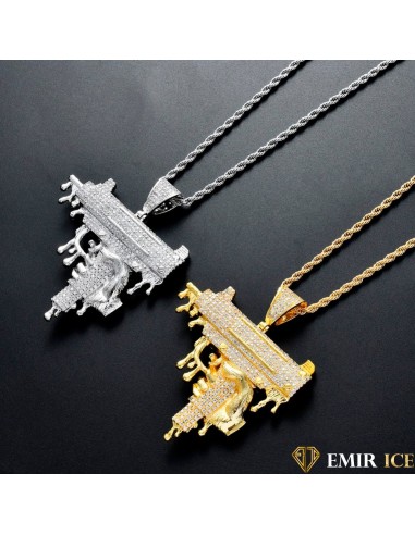 COLLIER PENDENTIF UZI SUPREME GUN les muscles