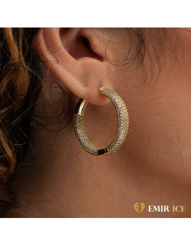 BOUCLE D'OREILLE "EMIR MARBELLA" | OR JAUNE Véritable concentré