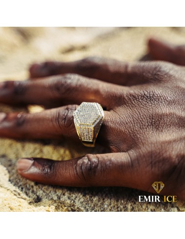 BAGUE CHEVALIÈRE DIAMANT OR JAUNE les muscles