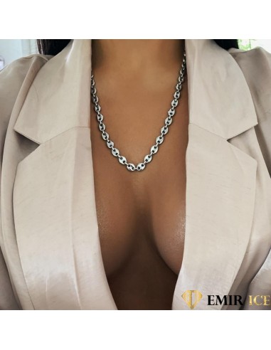 COLLIER GRAINE DE CAFÉ FEMME ARGENT - 8MM 50% de réduction en Octobre 2024