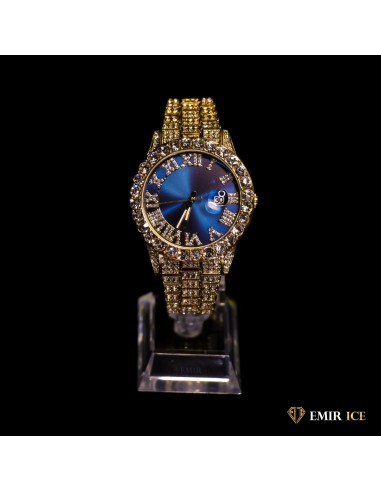 MONTRE EMIR BLUE WATCH OR JAUNE la chaussure