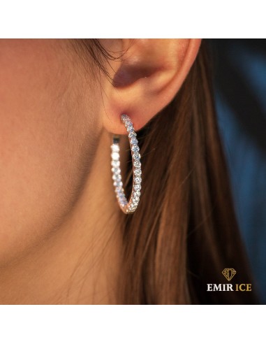 BOUCLE D'OREILLE "EMIR BALI" | OR BLANC de l' environnement